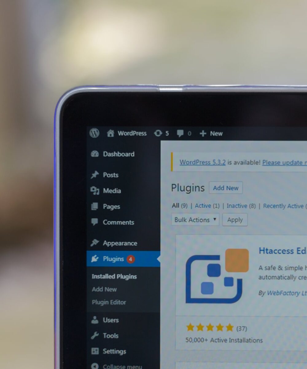 wordpress backoffice
